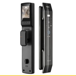 Serrure connectée reconnaissance faciale 3D caméra WiFi sur porte Reconnaissance faciale 3D angle 175 degrés serrure connectée